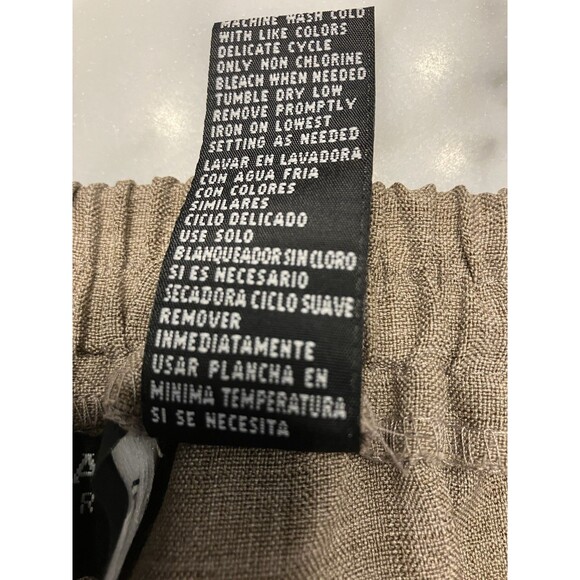 SAG HARBOR Women's Tan Dress Pants Side Zip Back Elastic Size 12 NWOT - Picture 3 of 7